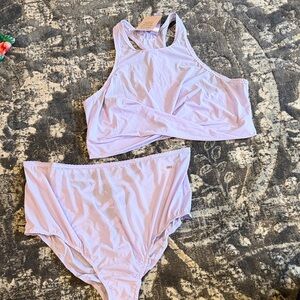 Savage X Fenty Lavender Racerback Bralette & High-Waist Brief Set